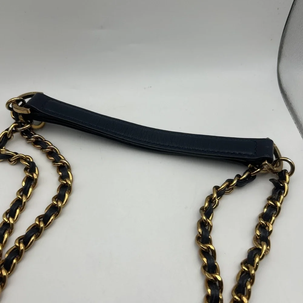 Tory Burch Navy Blue Gold Chain Replacement Shoulder Straps Toggle Ends